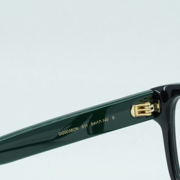 💯 NEW GUCCI GG0038ON 011 BLACK GREEN EYEGLASSES - Picture 7 of 10